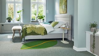 Teppich im Schlafzimmer, wohngesunder Bodenbelag, tretford