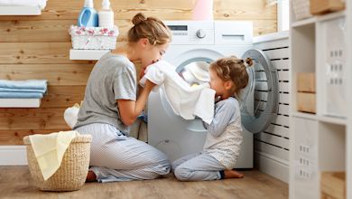 Waschmaschine, Frische Wäsche, frisch gewaschene Wäsche, delta pronatura, Dr. Beckmann