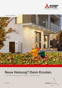 Ecodan Luft/Wasser-Wärmepumpen für Neubau und Modernisierung